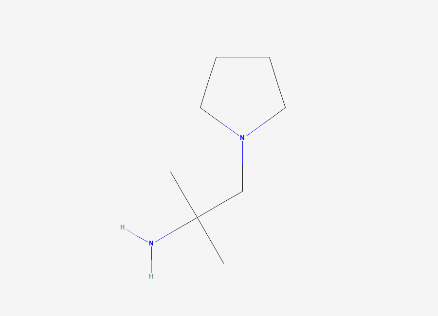 Two-dimensional chemical structure of 2-Methyl-1-(pyrrolidin-1-yl)propan-2-amine