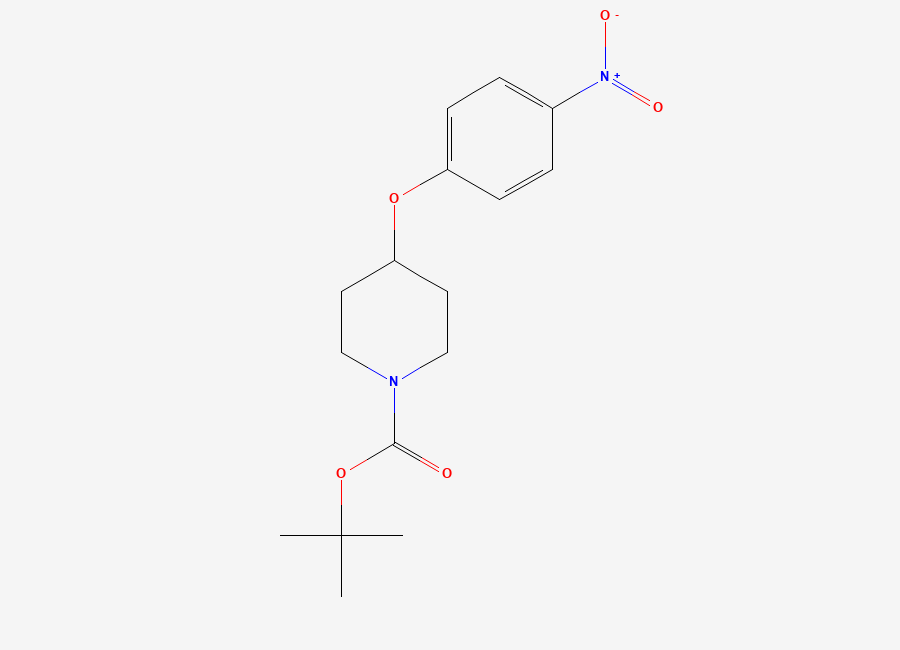 Two-dimensional chemical structure of Tert-butyl 4-(4-nitrophenoxy)piperidine-1-carboxylate