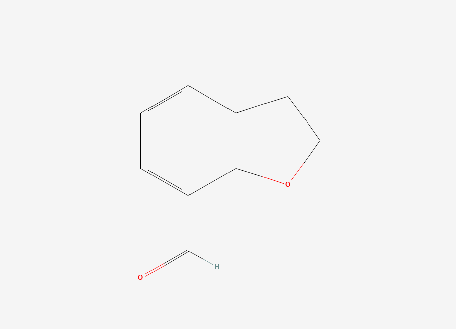 Two-dimensional chemical structure of 2,3-Dihydro-1-benzofuran-7-carbaldehyde