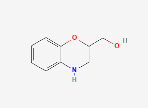 Two-dimensional chemical structure of 3,4-dihydro-2H-1,4-benzoxazin-2-ylmethanol