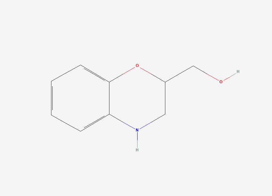 Two-dimensional chemical structure of 3,4-dihydro-2H-1,4-benzoxazin-2-ylmethanol
