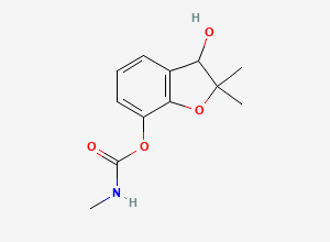 Two-dimensional chemical structure of 3-Hydroxy Carbofuran, CAS 16655-82-6