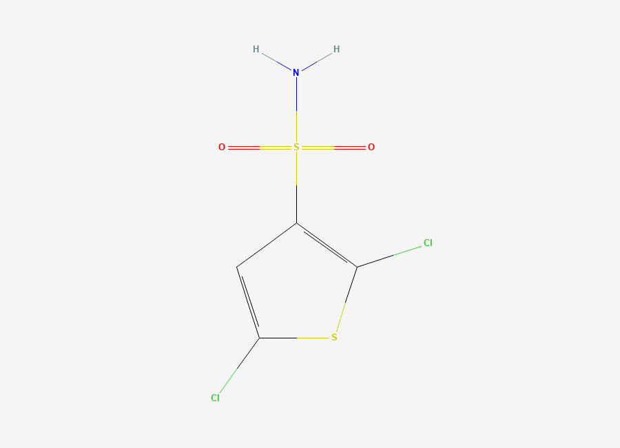 Two-dimensional chemical structure of 3-Thiophenesulfonamide, 2,5-dichloro-