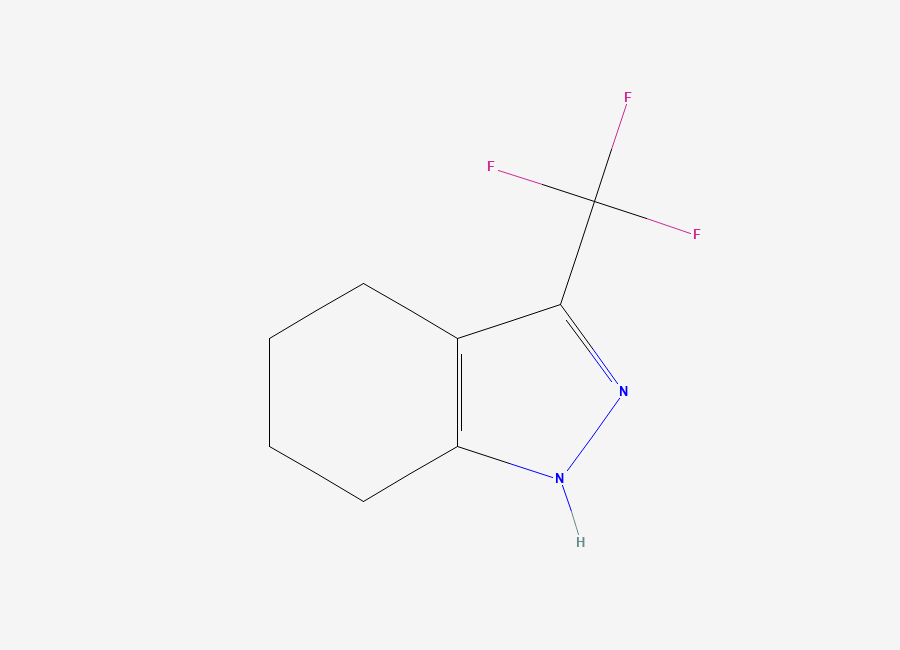 Two-dimensional chemical structure of 3-(Trifluoromethyl)-4,5,6,7-tetrahydro-1H-indazole