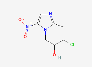 Two-dimensional chemical structure of Ornidazole, CAS 16773-42-5
