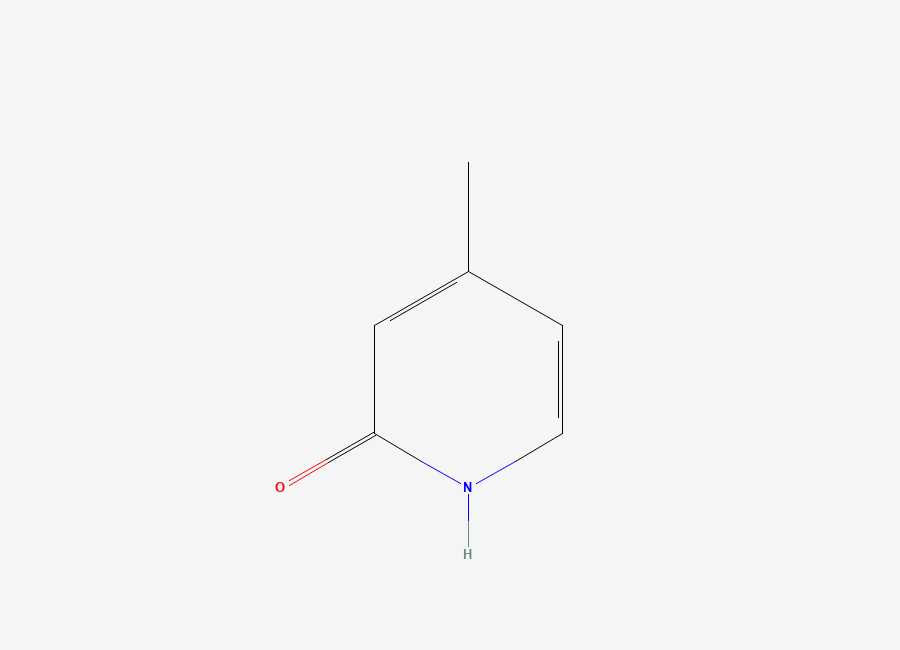 Two-dimensional chemical structure of 2-Hydroxy-4-methylpyridine, CAS 13466-41-6