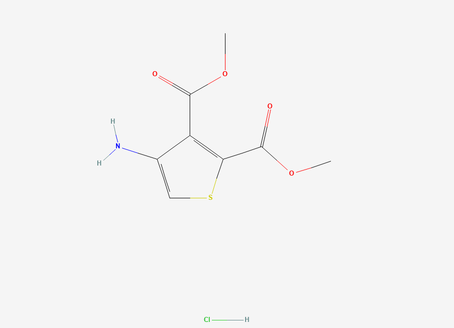 Two-dimensional chemical structure of Dimethyl 4-aminothiophene-2,3-dicarboxylate Hydrochloride