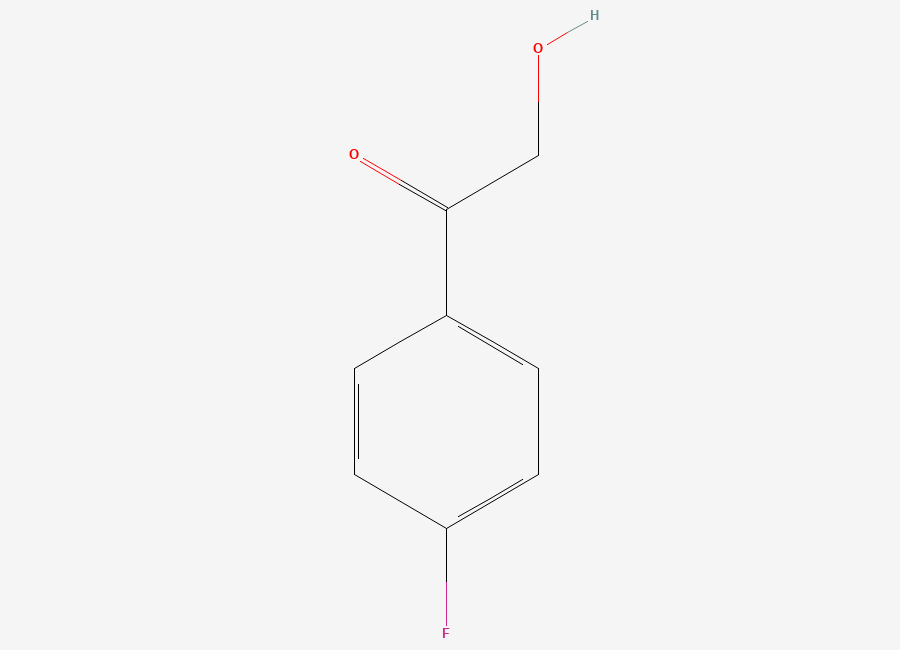 Two-dimensional chemical structure of 1-(4-Fluorophenyl)-2-hydroxyethanone