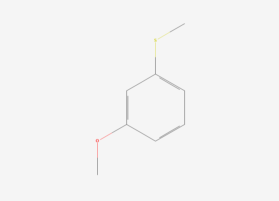 Two-dimensional chemical structure of 3-Methoxythioanisole