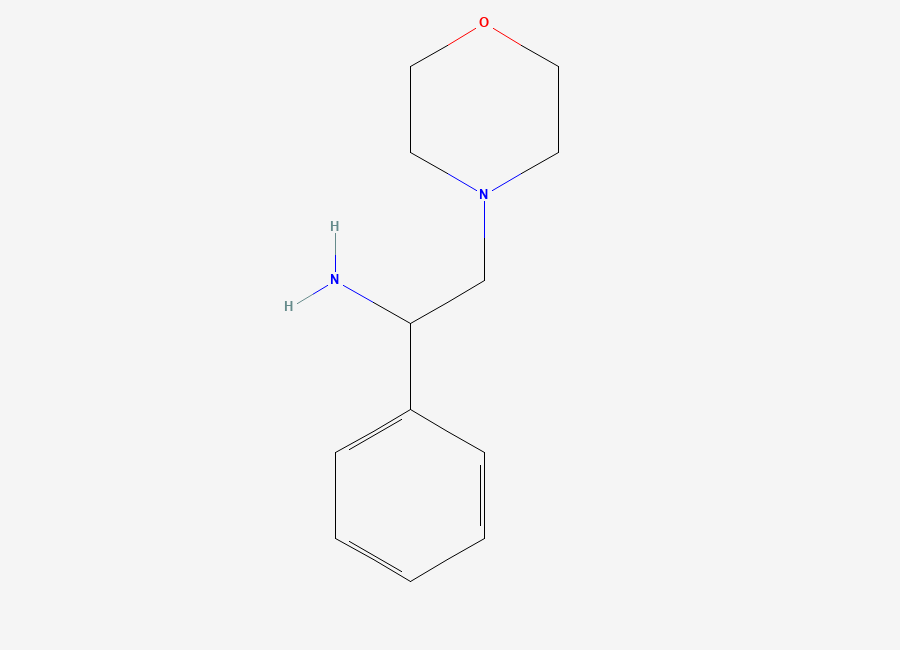 Two-dimensional chemical structure of 2-(Morpholin-4-yl)-1-phenylethan-1-amine