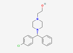 Two-dimensional chemical structure of 4-((R)-(4-Chlorophenyl)phenylmethyl)-1-piperazineethanol