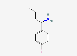 Two-dimensional chemical structure of (S)-1-(4-Fluorophenyl)butan-1-amine