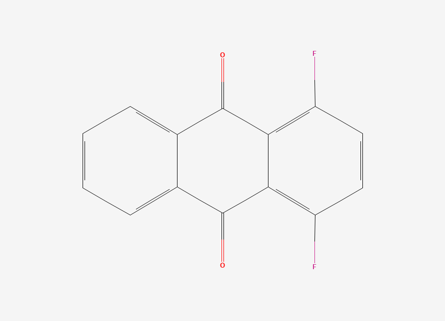 Two-dimensional chemical structure of 1,4-Difluoroanthraquinone