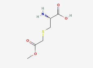 Two-dimensional chemical structure of (2R)-2-amino-3-[(2-methoxy-2-oxoethyl)sulfanyl]propanoic acid