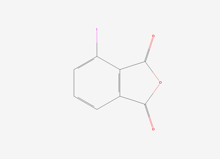 Two-dimensional chemical structure of 3-Iodophthalic anhydride