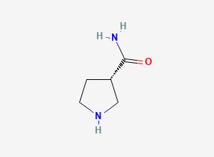 Two-dimensional chemical structure of (S)-Pyrrolidine-3-carboxamide