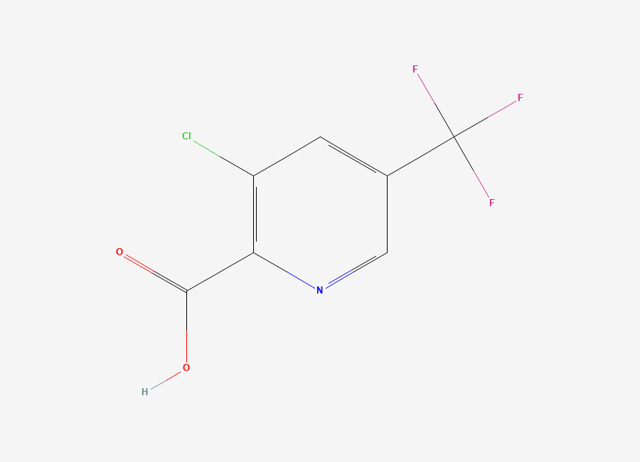 Two-dimensional chemical structure of 3-Chloro-5-(trifluoromethyl)pyridine-2-carboxylic acid