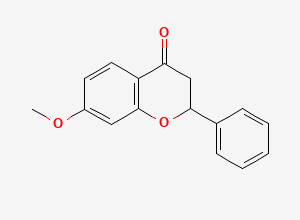 Two-dimensional chemical structure of 7-Methoxyflavanone