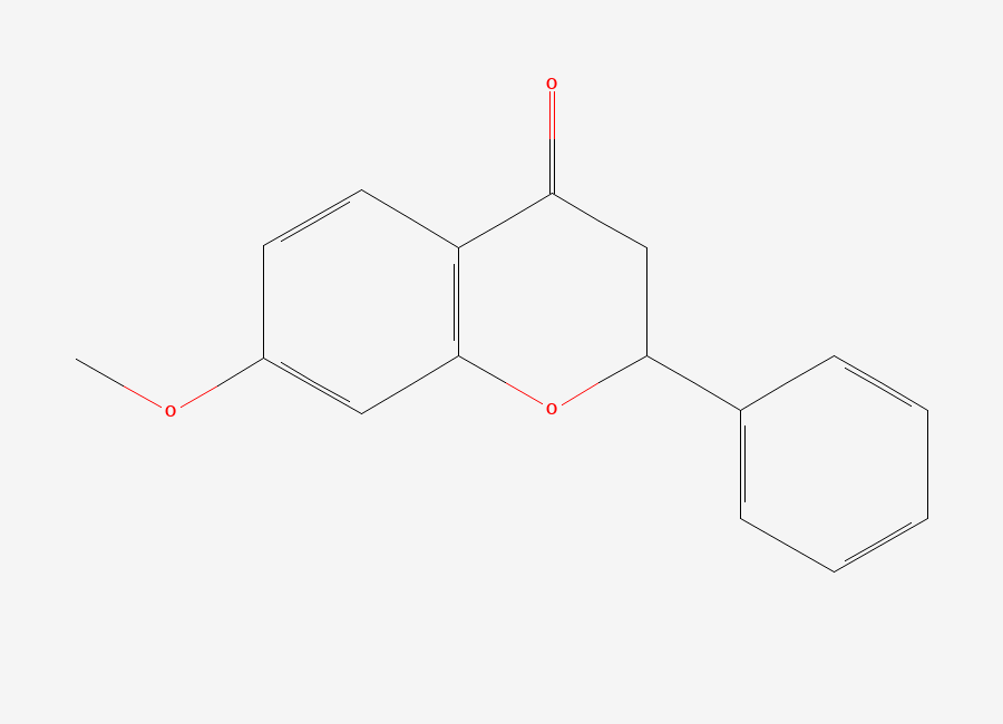 Two-dimensional chemical structure of 7-Methoxyflavanone