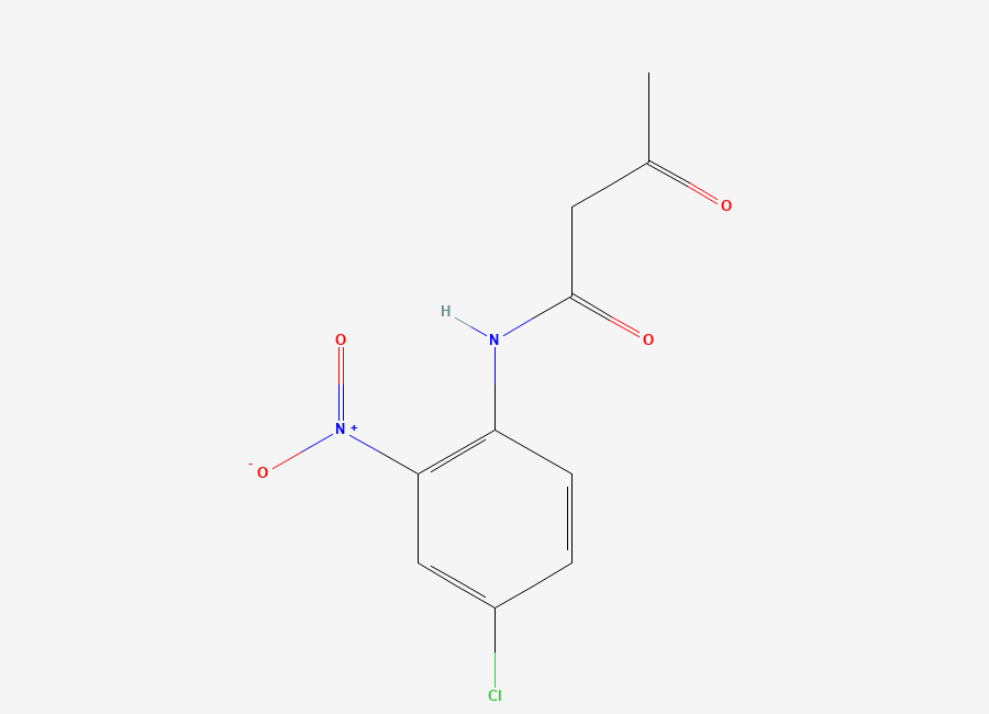 Two-dimensional chemical structure of N-(4-chloro-2-nitrophenyl)-3-oxobutanamide