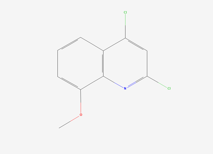 Two-dimensional chemical structure of 2,4-Dichloro-8-methoxyquinoline
