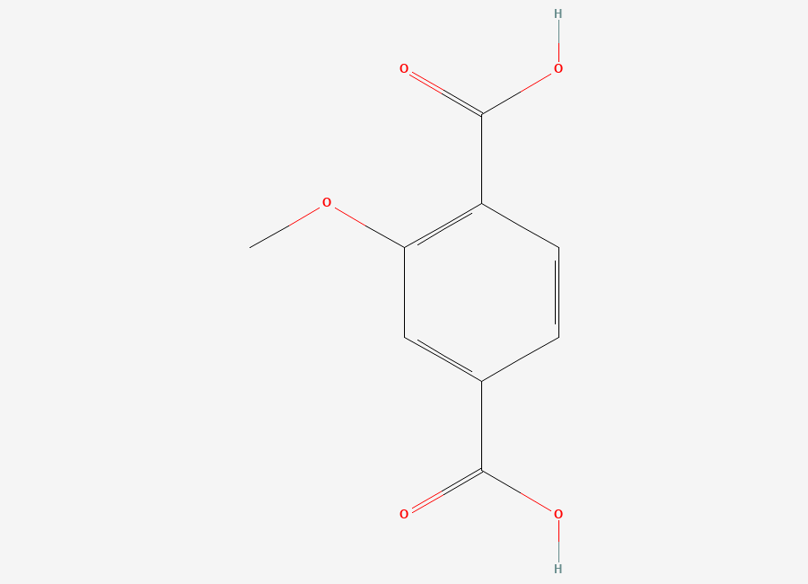 Two-dimensional chemical structure of 2-Methoxyterephthalic acid