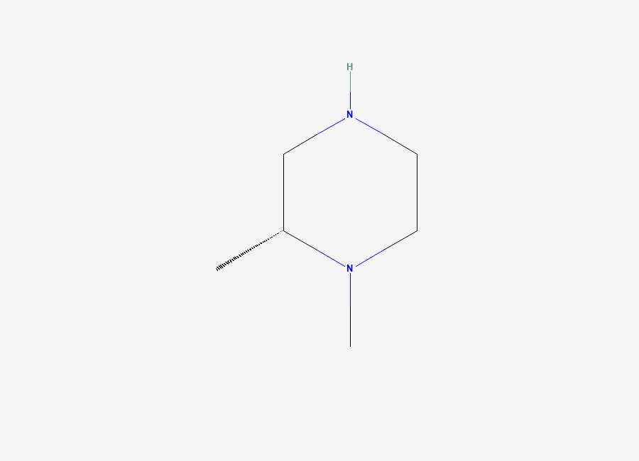 Two-dimensional chemical structure of (2R)-1,2-dimethylpiperazine
