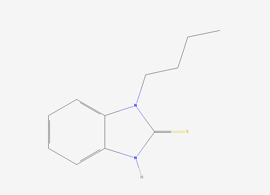 Two-dimensional chemical structure of 1-Butyl-1H-benzoimidazole-2-thiol