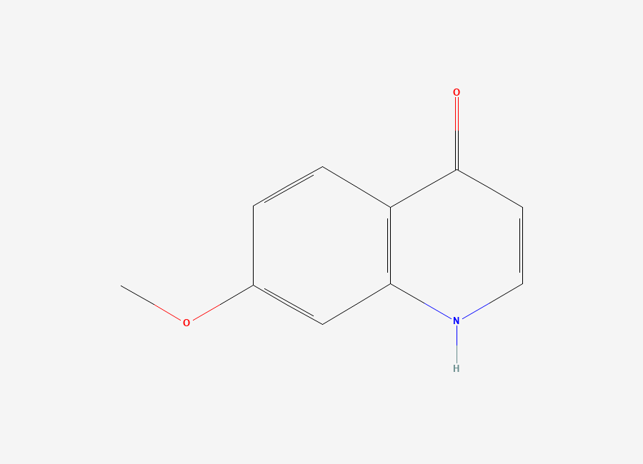 Two-dimensional chemical structure of 7-Methoxyquinolin-4-ol