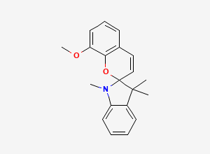 Two-dimensional chemical structure of 1,3,3-Trimethylindolino-8'-methoxybenzopyrylospiran