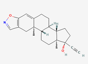 Two-dimensional chemical structure of Danazol, CAS 17230-88-5