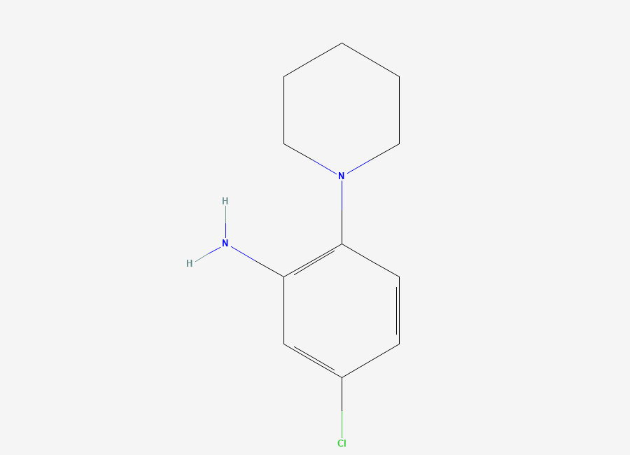 Two-dimensional chemical structure of 5-Chloro-2-(piperidin-1-yl)aniline