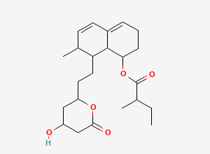 Two-dimensional chemical structure of Lovastatin EP Impurity A/ Pravastatin Deshydroxy Impurity/ Mevastatin/ Compactin, CAS 73573-88-3