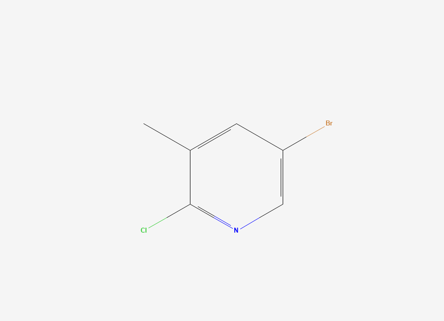 Two-dimensional chemical structure of 5-Bromo-2-chloro-3-methylpyridine