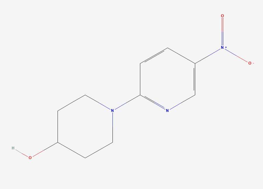 Two-dimensional chemical structure of 1-(5-Nitropyridin-2-yl)piperidin-4-ol