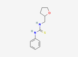 Two-dimensional chemical structure of 1-Phenyl-3-((tetrahydrofuran-2-yl)methyl)thiourea