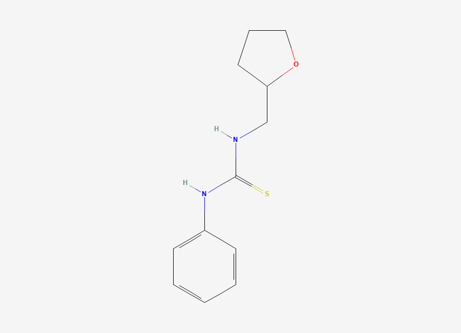 Two-dimensional chemical structure of 1-Phenyl-3-((tetrahydrofuran-2-yl)methyl)thiourea