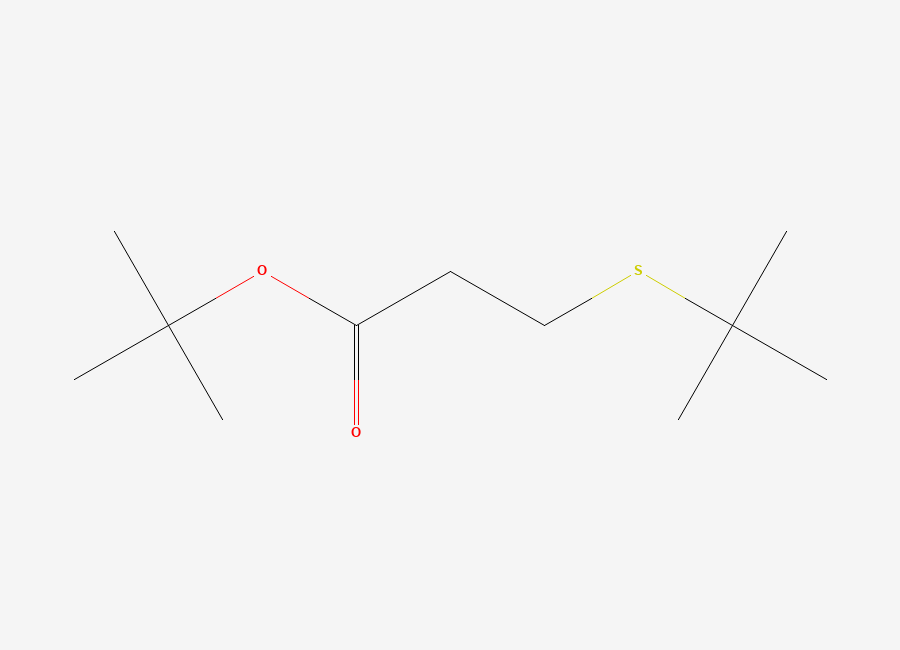 Two-dimensional chemical structure of Tert-butyl 3-(tert-butylsulfanyl)propanoate