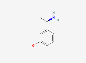 Two-dimensional chemical structure of (R)-1-(3-Methoxyphenyl)propan-1-amine