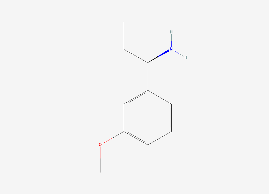 Two-dimensional chemical structure of (R)-1-(3-Methoxyphenyl)propan-1-amine