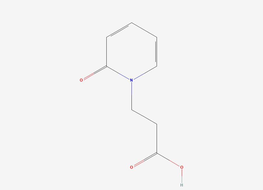Two-dimensional chemical structure of 3-(2-Oxo-1,2-dihydropyridin-1-yl)propanoic acid