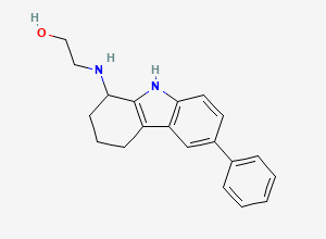 Two-dimensional chemical structure of 2-((6-phenyl-2,3,4,9-tetrahydro-1H-carbazol-1-yl)amino)ethanol