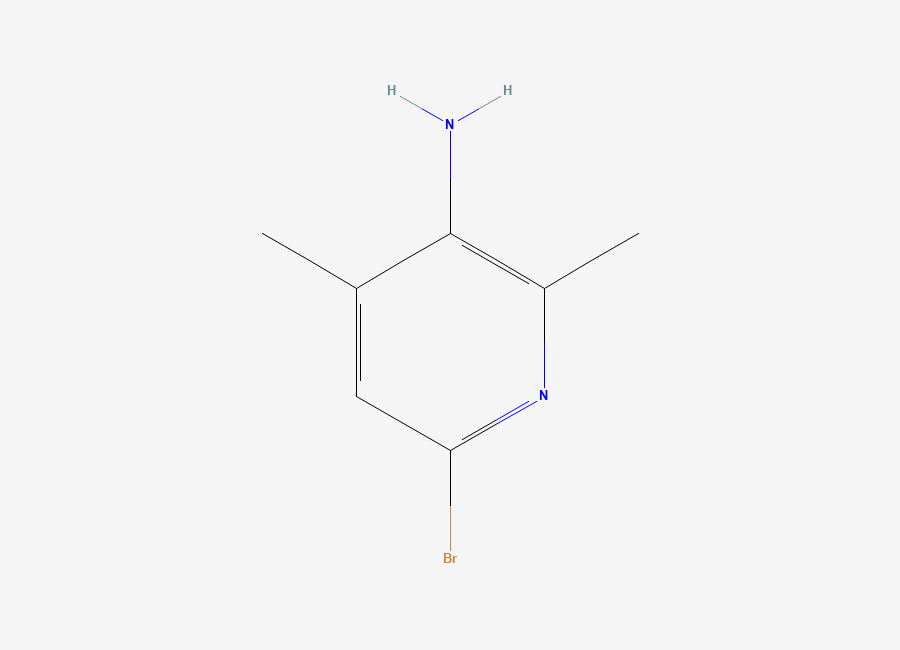 Two-dimensional chemical structure of 6-Bromo-2,4-dimethylpyridin-3-amine