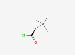 Two-dimensional chemical structure of (1S)-2,2-dimethylcyclopropane-1-carbonyl chloride