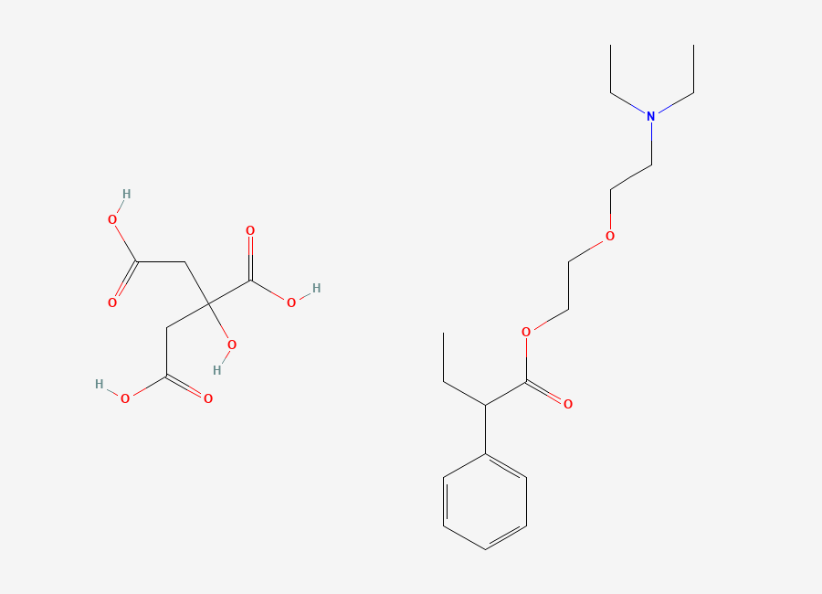 Two-dimensional chemical structure of Butamirate Citrate