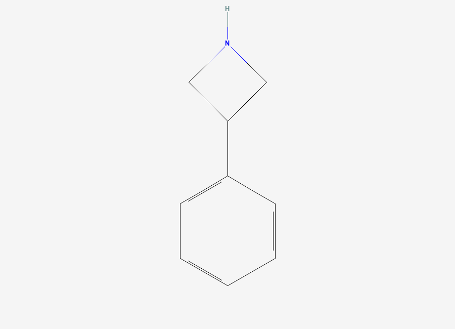 Two-dimensional chemical structure of 3-Phenylazetidine