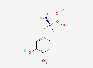 Two-dimensional chemical structure of Carbidopa EP impurity B/ α-Methyldopa Methyl Ester, CAS 18181-08-3