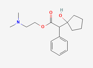 Two-dimensional chemical structure of Cyclopentolate, CAS 512-15-2