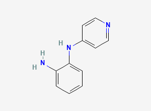Two-dimensional chemical structure of 4-(2-Aminoanilino)pyridine, CAS 65053-26-1