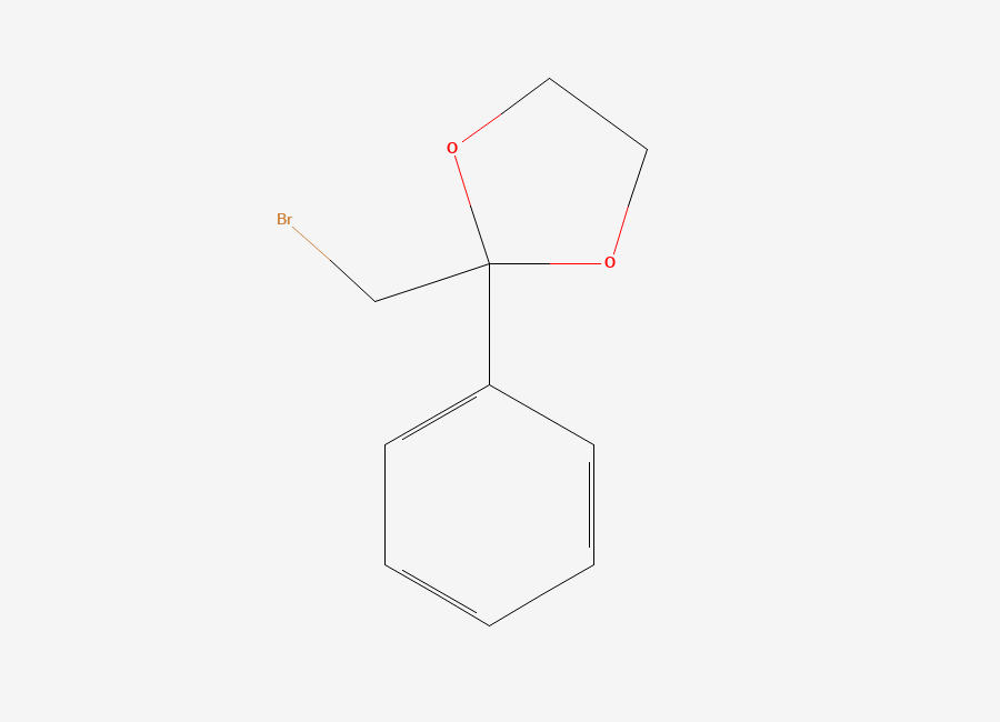 Two-dimensional chemical structure of 2-(Bromomethyl)-2-phenyl-1,3-dioxolane
